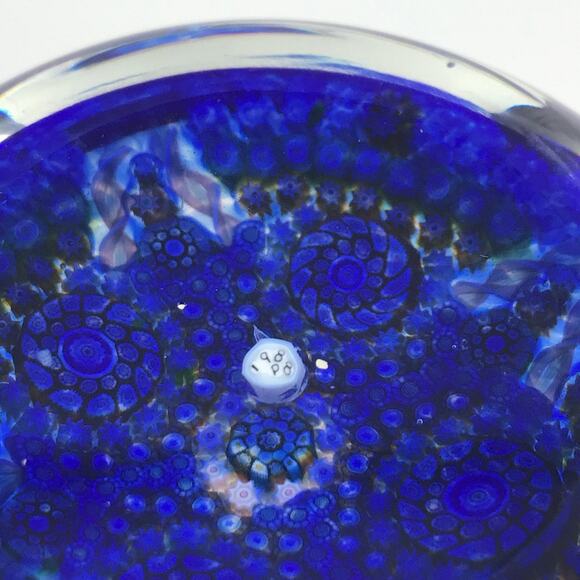 Perthshire PP106 1988 Large Complex Cane Closepack Millefiori Twist Paperweight - Picture 6 of 15